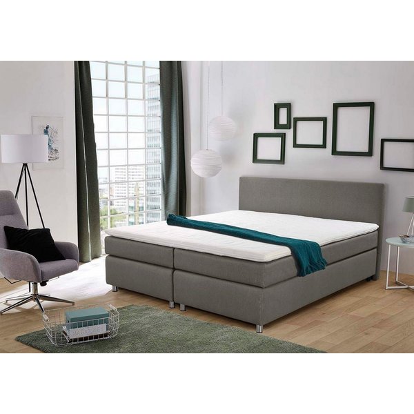 Jockenhöfer Gruppe Boxbett ALTONA inkl. Bonnell-Federkernmattratze H2, mit PUR-Schaum-Topper, Microfaserstoff, 140/180 cm x 200 cm