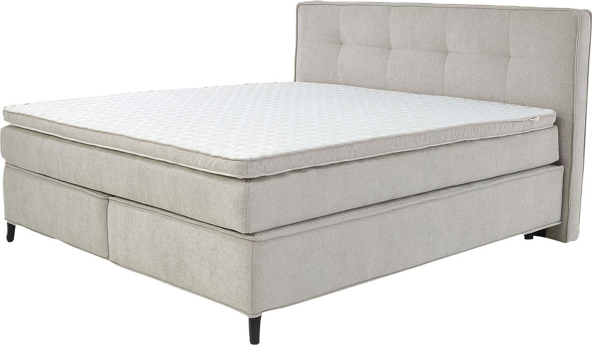 Jockenhöfer Gruppe Boxspringbett CAPELLO, inkl. Taschenfederkernmatratze H3-H4 und 6cm Kaltschaumtopper, Bezug: Flachgewebe, 160x200 oder 180x200 cm – Bild 2 von 5