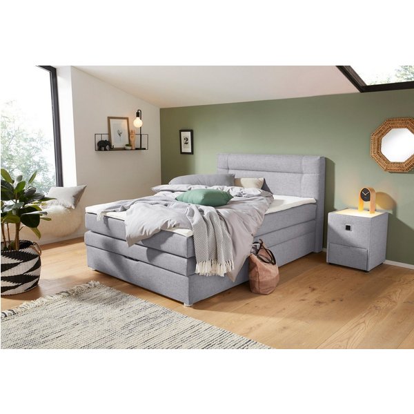 Jockenhöfer Gruppe Boxspringbett Carmen, mit Bettkasten und Topper, erhältlich in 120 & 140cm Breite