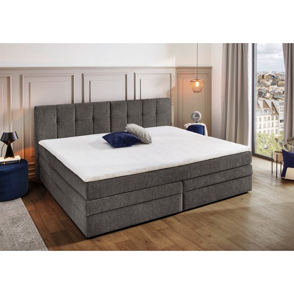 Jockenhöfer Gruppe Boxspringbett Casa Grande in der Breite 240cm, Familienbett mit Bettkasten (1.000 L), 7-Zonen-TTFK-Matratze, KS-Topper, verschiedene Härtegra