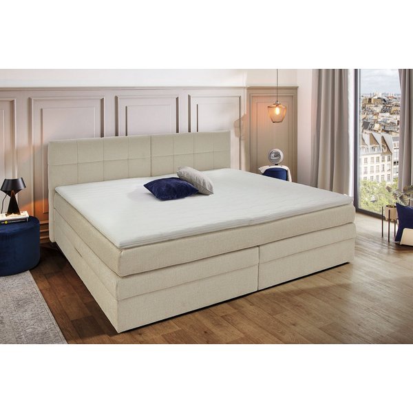 Jockenhöfer Gruppe Boxspringbett Casa Grande in der Breite 240cm, Familienbett mit Bettkasten (1.000 L), 7-Zonen-TTFK-Matratze, KS-Topper, verschiedene Härtegra