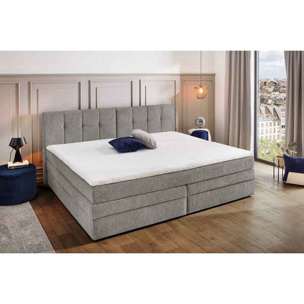 Jockenhöfer Gruppe Boxspringbett Casa Grande in der Breite 240cm, Familienbett mit Bettkasten (1.000 L), 7-Zonen-TTFK-Matratze, KS-Topper, verschiedene Härtegra