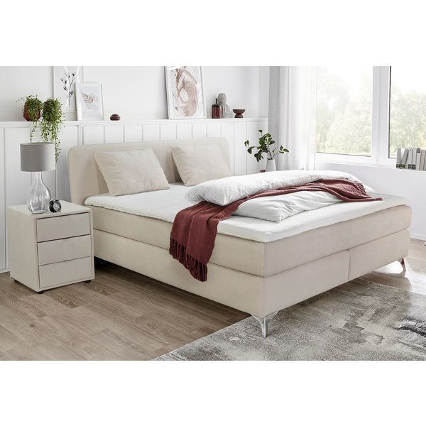 Jockenhöfer Gruppe Boxspringbett "Elfie" inkl. Topper, erhältlich in den Breiten 90,140 & 180cm und diversen Farbvarianten