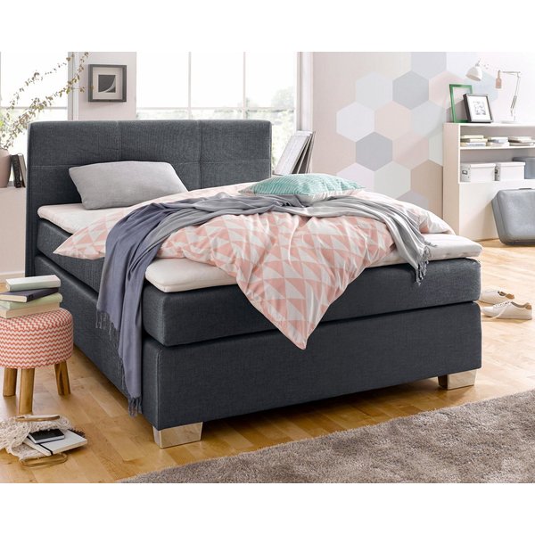 Jockenhöfer Gruppe Boxspringbett Evita, inkl. Topper und Kissen, erhältlich in 140 & 180cm Breite