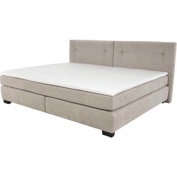 Jockenhöfer Gruppe Boxspringbett FAMILY, Familienbett mit Taschenfederkernmatratze H3, mit Kaltschaum-Topper, hochwertiger Microfaser-Bezug, 240x200 cm