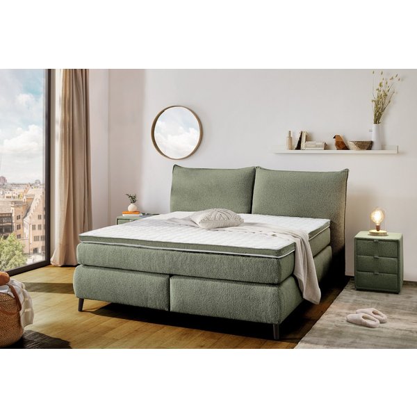 Jockenhöfer Gruppe Boxspringbett Hacienda, Breite 180cm,erhältlich in verschiedenen Farben, 7-Zonen-TTFK-Matratze, KS-Topper, verschiedene Härtegrade wählbar