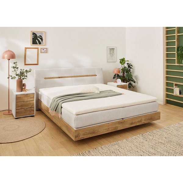 Jockenhöfer Gruppe Boxspringbett Hetty erhältlich in der Größe 180x200cm, schwebende Optik, 7-Zonen-Matratze, Topper, mehrere Härtegrade wählbar