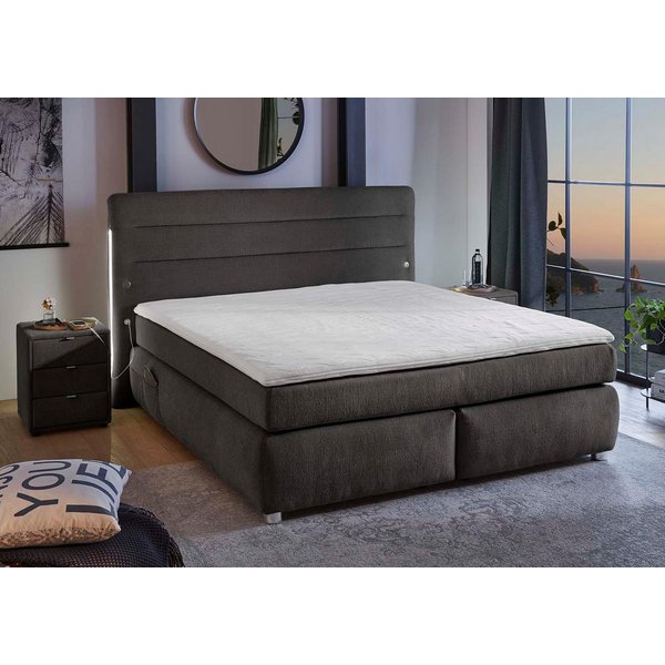 Jockenhöfer Gruppe Boxspringbett Livia, inklusive LED-Beleuchtung, 4x USB-Ladeports, 7-Zonen-TTFK-Matratze