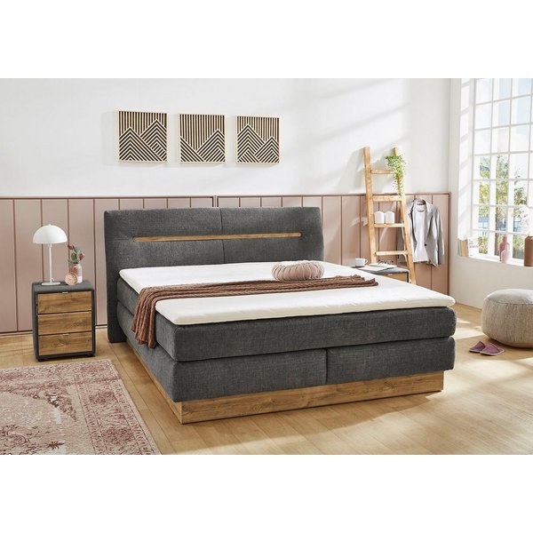 Jockenhöfer Gruppe Boxspringbett Nika erhältlich in der Größe 180x200cm, mit Bettkasten, 7-Zonen-Matratze, Topper, mehrere Härtegrade wählbar