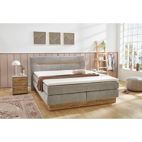 Jockenhöfer Gruppe Boxspringbett Nika erhältlich in der Größe 180x200cm, mit Bettkasten, 7-Zonen-Matratze, Topper, mehrere Härtegrade wählbar