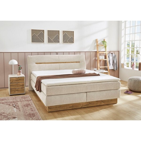 Jockenhöfer Gruppe Boxspringbett Nika erhältlich in der Größe 180x200cm, mit Bettkasten, 7-Zonen-Matratze, Topper, mehrere Härtegrade wählbar