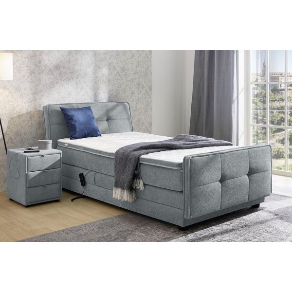 Jockenhöfer Gruppe Boxspringbett Paloma, Kopf- und Fussteil elektromotorisch verstellbar, KS-Topper, inkl. 7-Zonen-TTFK-Matratze H4