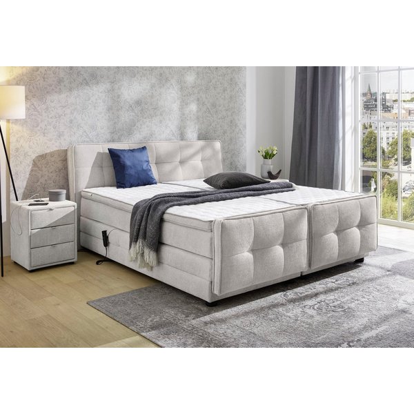 Jockenhöfer Gruppe Boxspringbett Paloma, Kopf- und Fussteil elektromotorisch verstellbar, KS-Topper, inkl. 7-Zonen-TTFK-Matratze H4