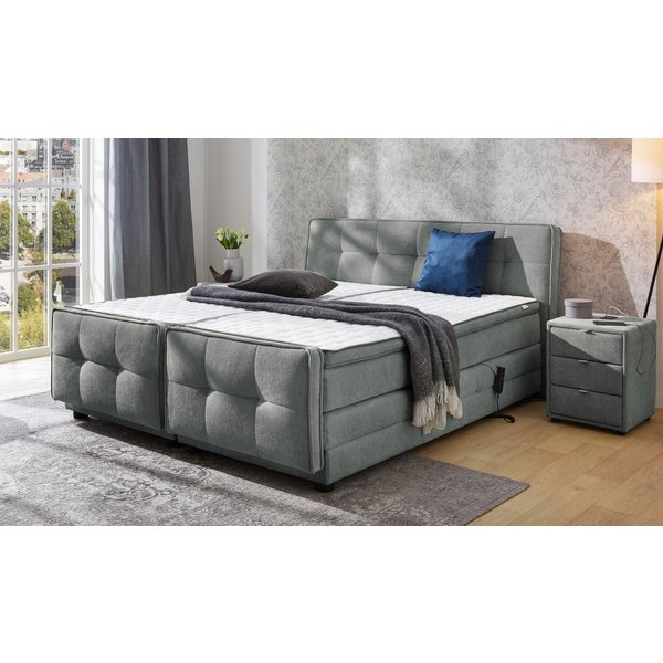 Jockenhöfer Gruppe Boxspringbett Paloma, Kopf- und Fussteil elektromotorisch verstellbar, KS-Topper, inkl. 7-Zonen-TTFK-Matratze H4