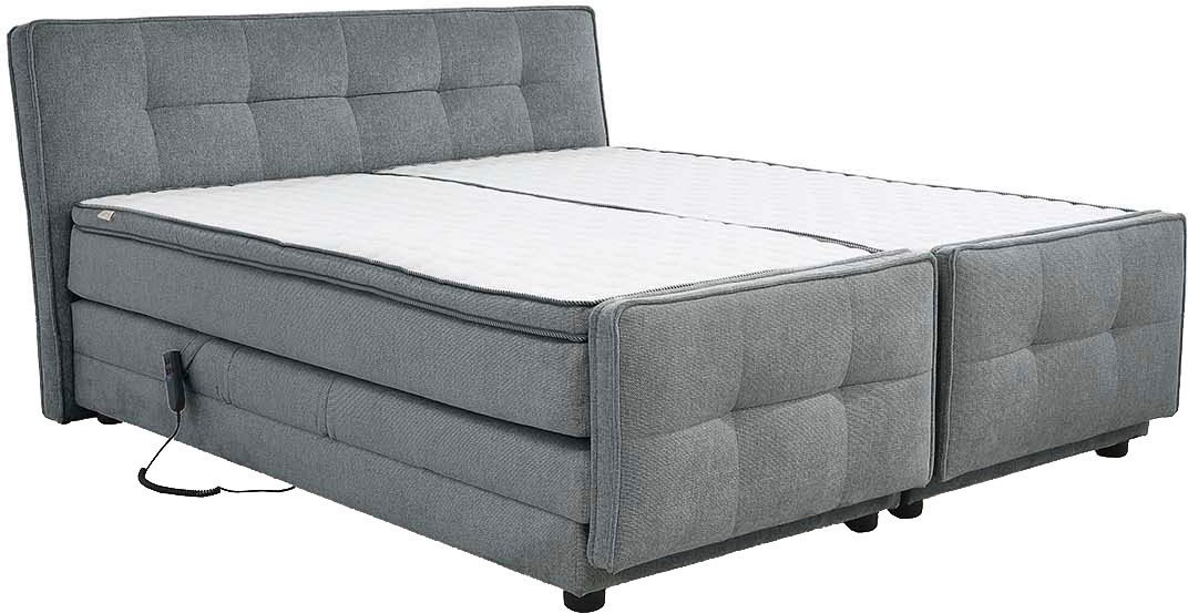 Jockenhöfer Gruppe Boxspringbett PALOMA, motorisch verstellbar, 7-Zonen-TTFK H4, mit Kaltschaum-Topper, Strukturstoff-Bezug, 120/180 cm x 200 cm – Bild 2 von 5