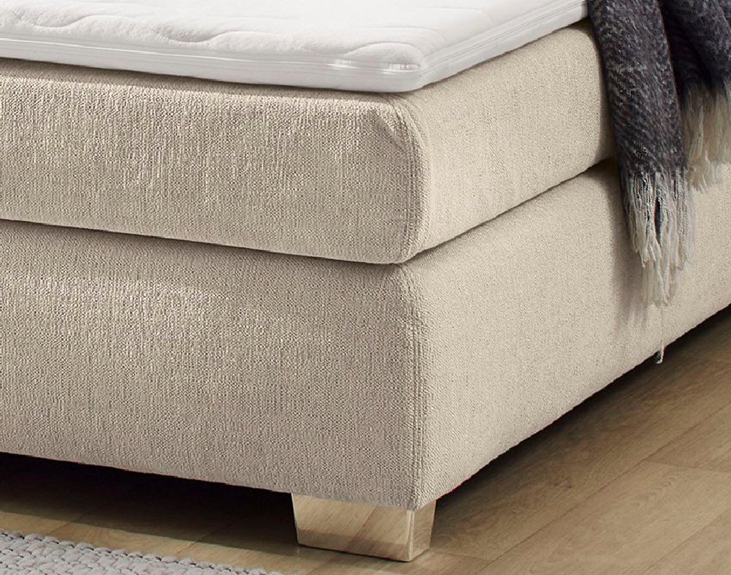 Jockenhöfer Gruppe Boxspringbett ROMANA, inkl. 7-Zonen-TTFK-Matratze H3/H4, Kaltschaumtopper, Chenille- oder Microfaser-Bezug, 160/180 cm x 200 cm – Bild 2 von 5