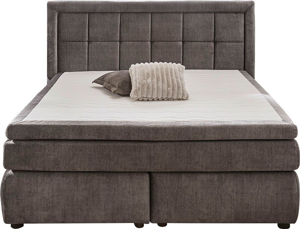 Jockenhöfer Gruppe Boxspringbett SOPHIA inkl. 7-Zonen-TTFK-Matratze H3/H4, 9 cm Kaltschaum-Topper, gerafftes Kopfteil, 180 cm x 200 cm – Bild 2 von 5