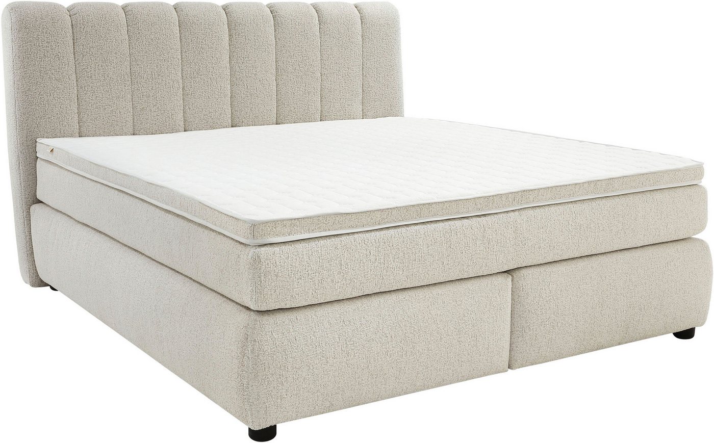 Jockenhöfer Gruppe Boxspringbett TILDA, wahlweise mit Bettkasten, mit Taschenfederkernmatratze H3-H4, mit Kaltschaumtopper, hochwertiger Strukturstoff-Bezug, 18 – Bild 2 von 5