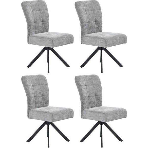 Jockenhöfer Gruppe Drehstuhl Becky (Set, 4 St) (Set, 4 St), Inklusive Drehfunktion (360), Taschenfederkern, bis 150kg belastbar