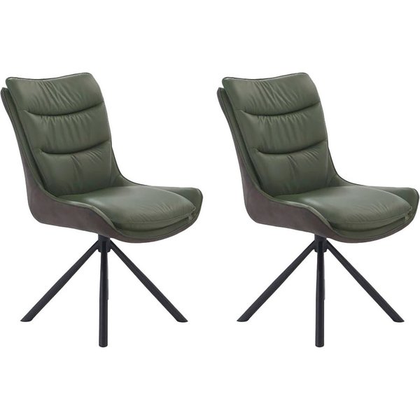 Jockenhöfer Gruppe Drehstuhl Maurice (Set, 2 St) (Set, 2 St), Echtleder, inklusive Drehfunktion (360), bis 150kg belastbar