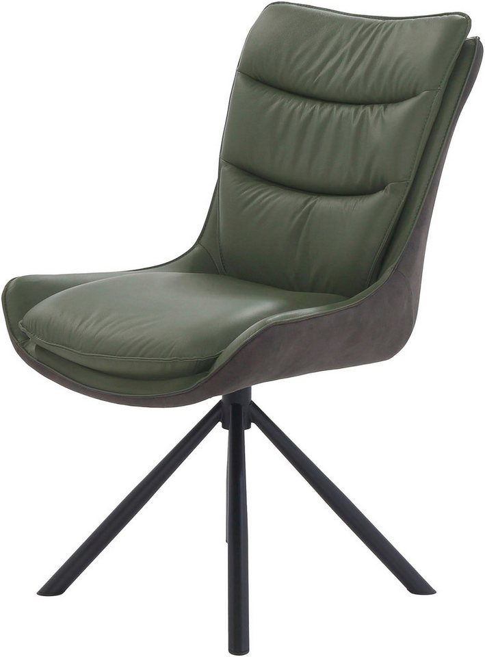 Jockenhöfer Gruppe Drehstuhl Maurice (Set, 2 St) (Set, 2 St), Echtleder, inklusive Drehfunktion (360), bis 150kg belastbar – Bild 4 von 5