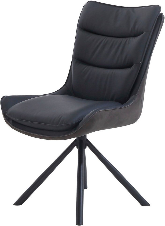 Jockenhöfer Gruppe Drehstuhl Maurice (Set, 2 St) (Set, 2 St), Echtleder, inklusive Drehfunktion (360), bis 150kg belastbar – Bild 4 von 5