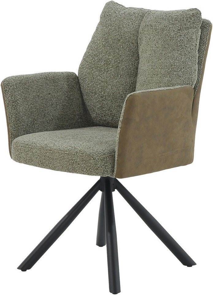 Jockenhöfer Gruppe Drehstuhl Shelby (Set, 2 St), 4-Fuss-Stuhl, 360° drehbar, Taschenfederkern, bis 150kg belastbar – Bild 2 von 5