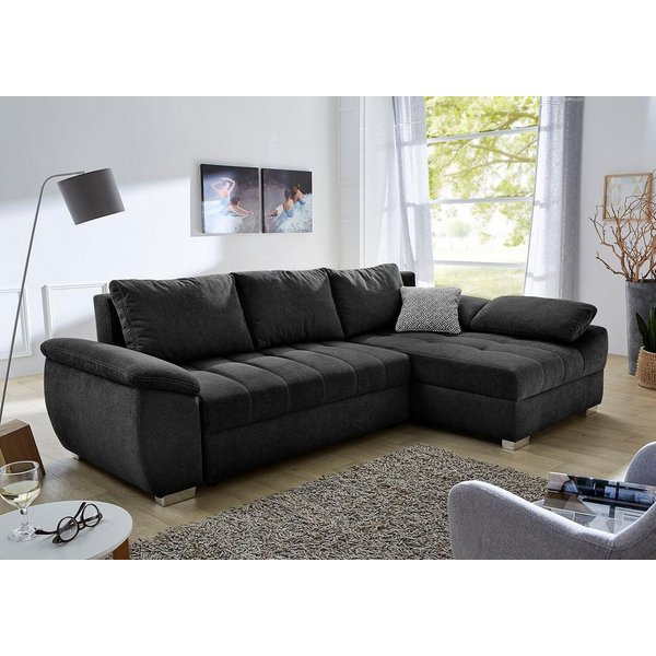 Jockenhöfer Gruppe Ecksofa Alster L-Form, B: 268 cm, mit Schlaffunktion, Bettkasten & Zierkissen