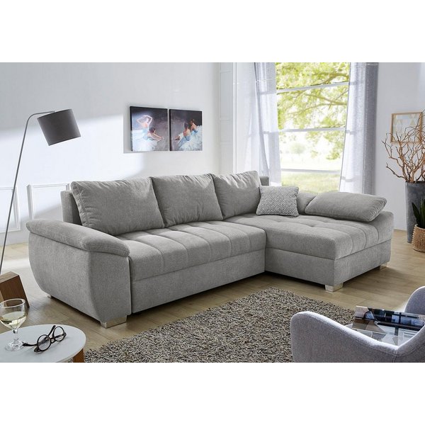 Jockenhöfer Gruppe Ecksofa Alster L-Form, B: 268 cm, mit Schlaffunktion, Bettkasten & Zierkissen
