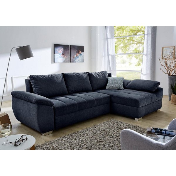 Jockenhöfer Gruppe Ecksofa Alster L-Form, B: 268 cm, mit Schlaffunktion, Bettkasten & Zierkissen