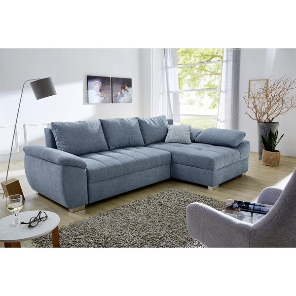 Jockenhöfer Gruppe Ecksofa Alster L-Form, B: 268 cm, mit Schlaffunktion, Bettkasten & Zierkissen
