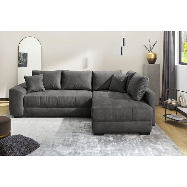 Jockenhöfer Gruppe Ecksofa Amalfi L-Form, B: 270 cm, Liegefl. 146x224 cm, Dauerschlafsofa, Couch mit Tonnentaschen-Federkern, Topper, Bettkasten & Kissen