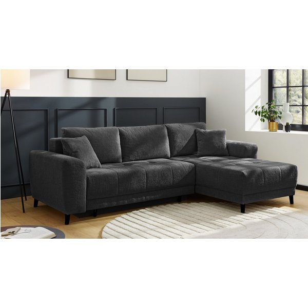 Jockenhöfer Gruppe Ecksofa Beverly L-Form, Schlaffunktion und Bettkasten, inkl. Zierkissen, Couch frei stellbar, Recamiere beidseitig montierbar