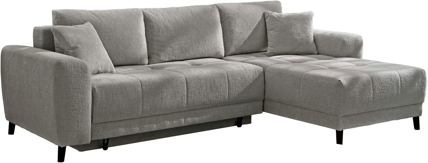 Jockenhöfer Gruppe Ecksofa Beverly L-Form, Schlaffunktion und Bettkasten, inkl. Zierkissen, Couch frei stellbar, Recamiere beidseitig montierbar – Bild 3 von 5