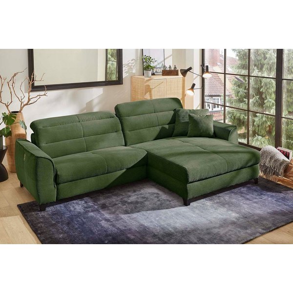 Jockenhöfer Gruppe Ecksofa Double One L-Form, B: 288 cm, 2x120 cm breite, elektr. Relaxfunktionen, Kopfteilverstellung, USB-Anschluss & Zierkissen