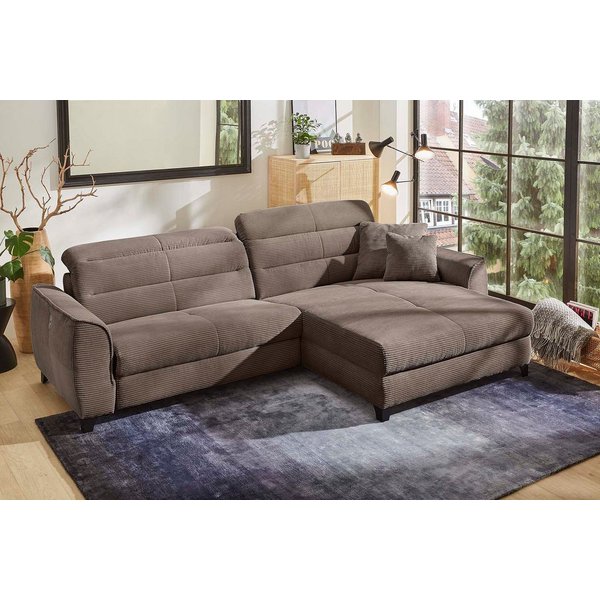 Jockenhöfer Gruppe Ecksofa Double One L-Form, B: 288 cm, 2x120 cm breite, elektr. Relaxfunktionen, Kopfteilverstellung, USB-Anschluss & Zierkissen