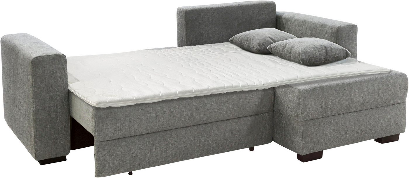 Jockenhöfer Gruppe Ecksofa Ecksofa Elmau, Größe Ottomane: L, B:235cm, optional mit Topper, mit Schlaffunktion, Topper, Bettkasten & 2 Zierkissen – Bild 4 von 5