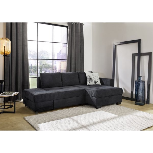 Jockenhöfer Gruppe Ecksofa Fantasy L-Form, B: 247 cm, Dreh-Schwenk-Ottomane, mit Schlaffunktion, Bettkasten & Zierkissen, wandelbar zum Big-Sofa