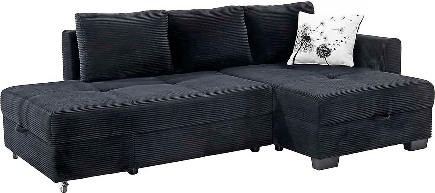 Jockenhöfer Gruppe Ecksofa Fantasy L-Form, B: 247 cm, Dreh-Schwenk-Ottomane, mit Schlaffunktion, Bettkasten & Zierkissen, wandelbar zum Big-Sofa – Bild 5 von 5