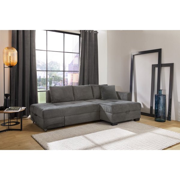 Jockenhöfer Gruppe Ecksofa Fantasy L-Form, B: 247 cm, Dreh-Schwenk-Ottomane, mit Schlaffunktion, Bettkasten & Zierkissen, wandelbar zum Big-Sofa