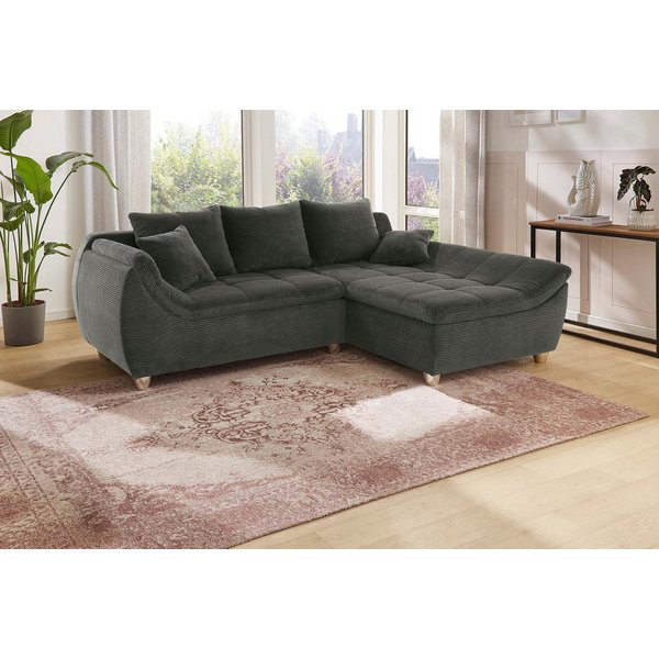 Jockenhöfer Gruppe Ecksofa Genua L-Form, B: 250 cm, mit 2 Zierkissen