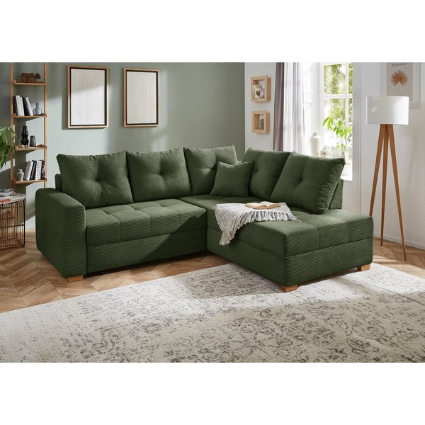 Jockenhöfer Gruppe Ecksofa Heidelberg L-Form, B: 228 cm, mit Schlaffunktion, Bettkasten & Zierkissen