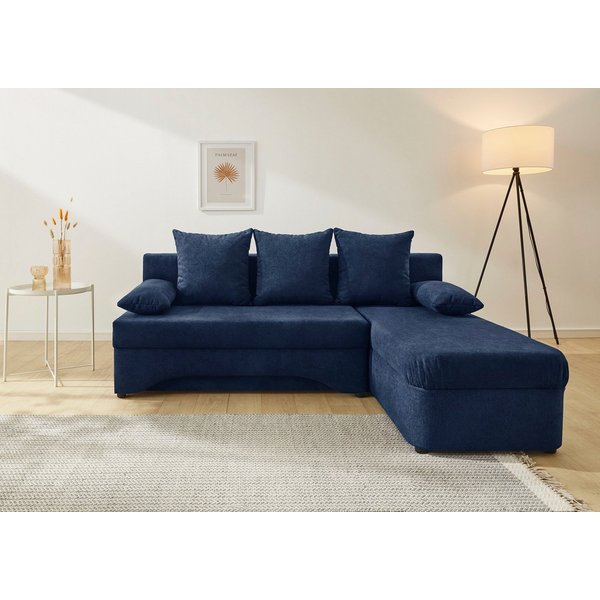 Jockenhöfer Gruppe Ecksofa L-Form, B: 191 cm, auch in Cord, Platzsparendes Schlafsofa & Eckcouch mit Bettkasten & Schlaffunktion