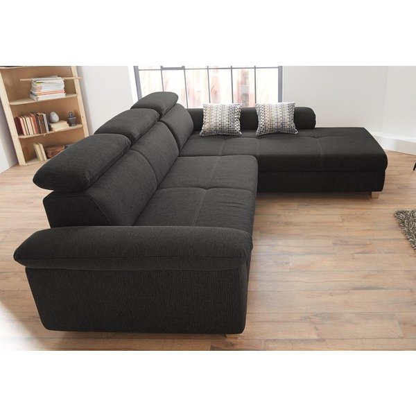 Jockenhöfer Gruppe Ecksofa Landshut L-Form, B: 295 cm, mit Schlaffunktion, Kopfteilverstellung & 2 Zierkissen