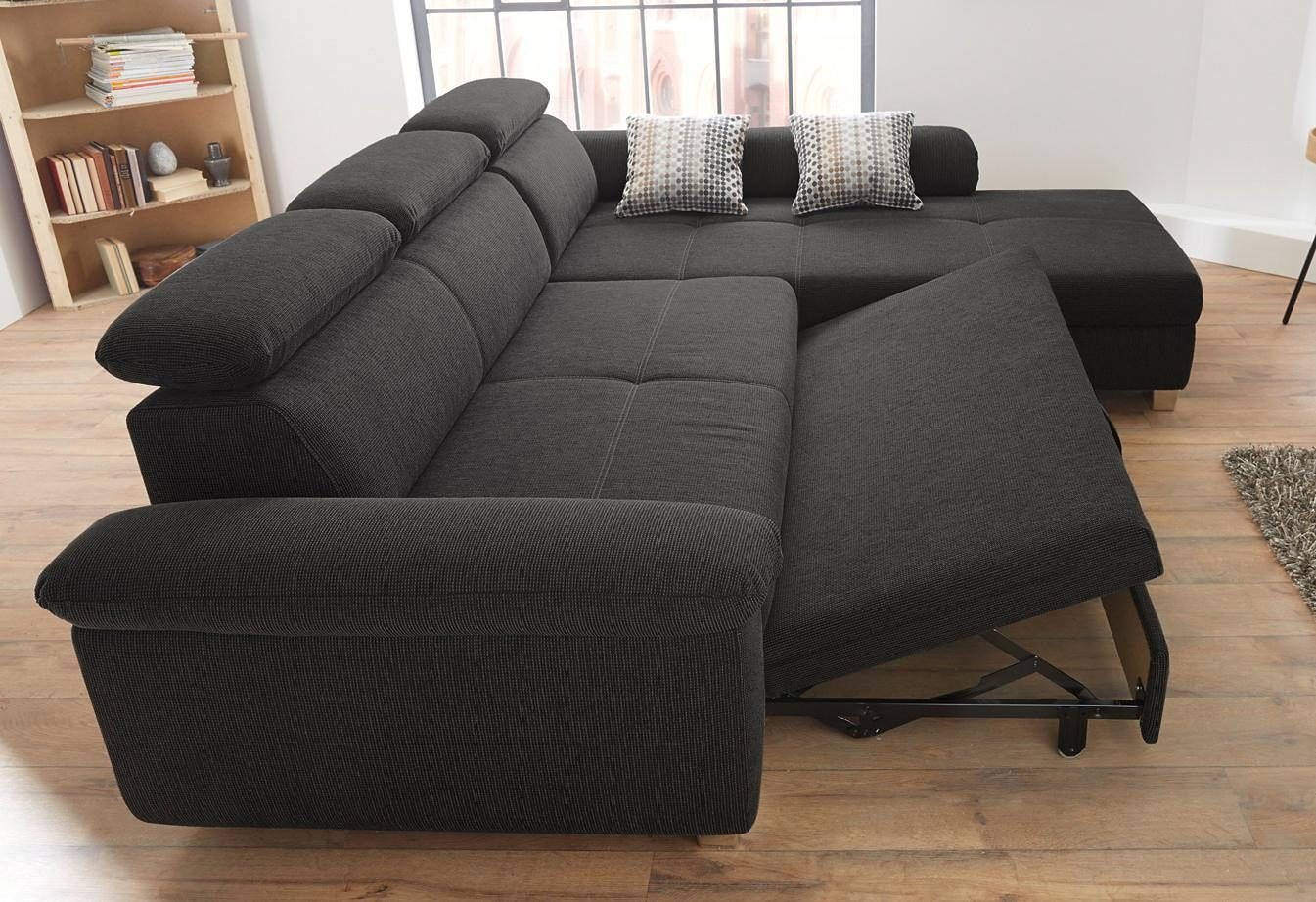 Jockenhöfer Gruppe Ecksofa Landshut L-Form, B: 295 cm, mit Schlaffunktion, Kopfteilverstellung & 2 Zierkissen – Bild 3 von 5
