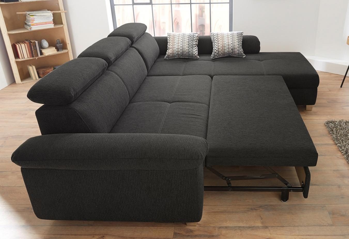 Jockenhöfer Gruppe Ecksofa Landshut L-Form, B: 295 cm, mit Schlaffunktion, Kopfteilverstellung & 2 Zierkissen – Bild 4 von 5