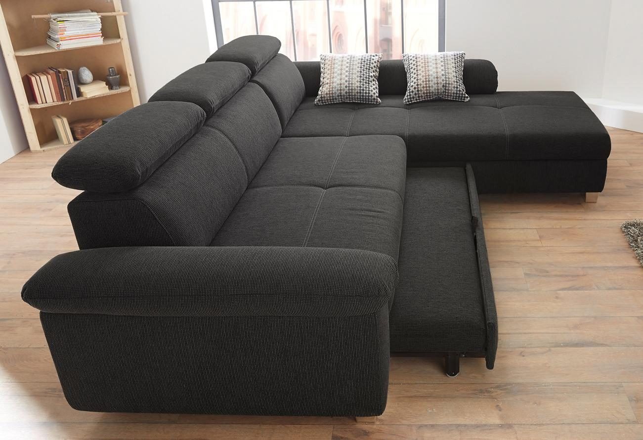 Jockenhöfer Gruppe Ecksofa Landshut L-Form, B: 295 cm, mit Schlaffunktion, Kopfteilverstellung & 2 Zierkissen – Bild 5 von 5