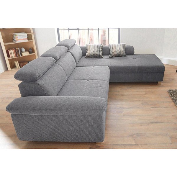 Jockenhöfer Gruppe Ecksofa Landshut L-Form, B: 295 cm, mit Schlaffunktion, Kopfteilverstellung & 2 Zierkissen
