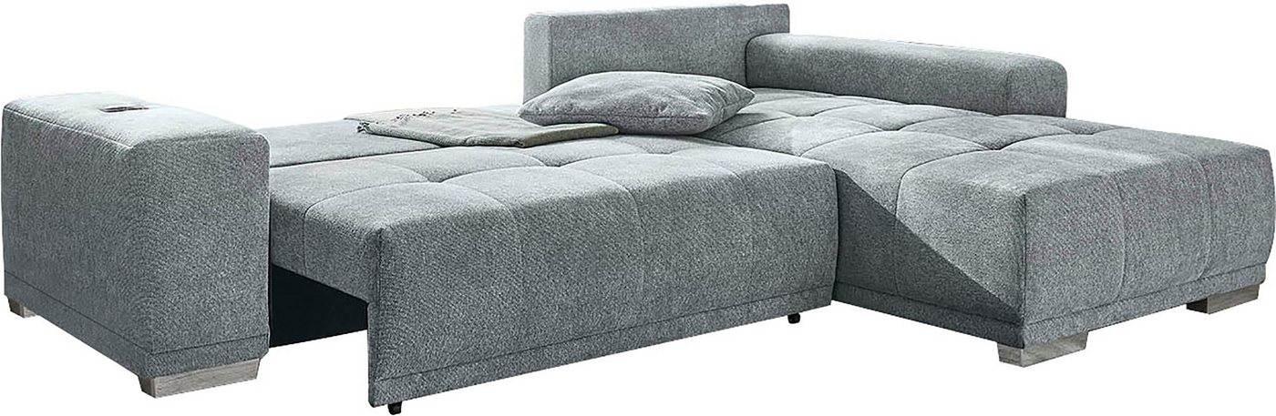 Jockenhöfer Gruppe Ecksofa Luciano L-Form, B: 282 cm, mit Schlaffunktion, Bettkasten, induktive Ladestation & USB-Anschluss – Bild 3 von 5