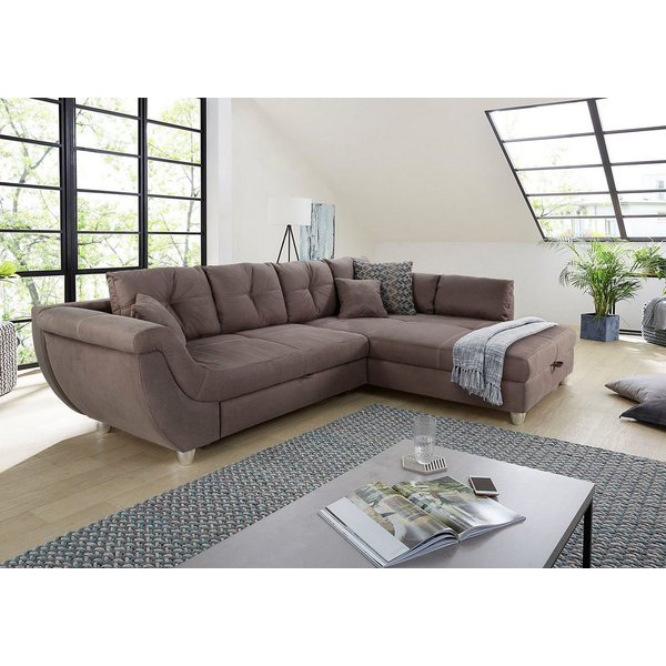 Jockenhöfer Gruppe Ecksofa Maranello L-Form, B: 330 cm, mit Schlaffunktion, Bettkasten & Zierkissen